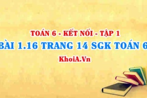 Bài 1.16 trang 14 SGK Toán 6 tập 1 Kết nối tri thức